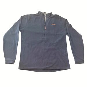 Simms Fleece Pullover Mens Medium Black Grey 1/2 Zip Fishing Outdoor Gear